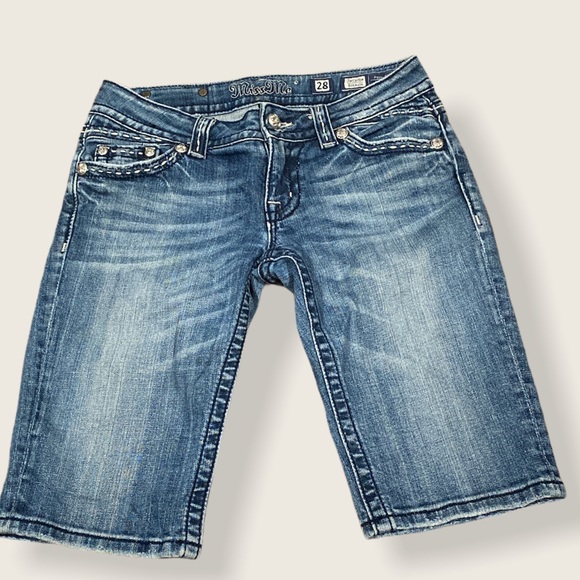 Miss Me Pants - Miss Me Bermuda Jean Shorts